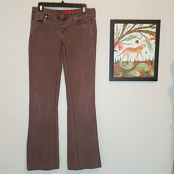 brown bootcut jeans